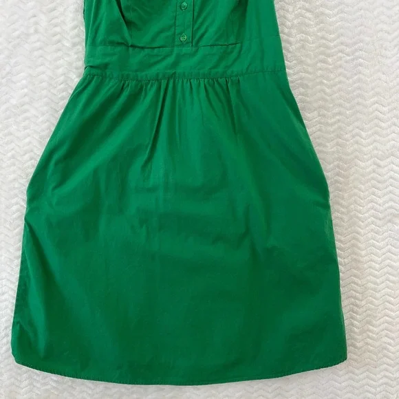 Anthropologie Maeve Kelly Green Fountain of Youth Sleeveless Shirt Dress Women 8 - Picture 4 of 16